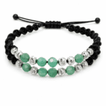 Pulsera verde plata co.